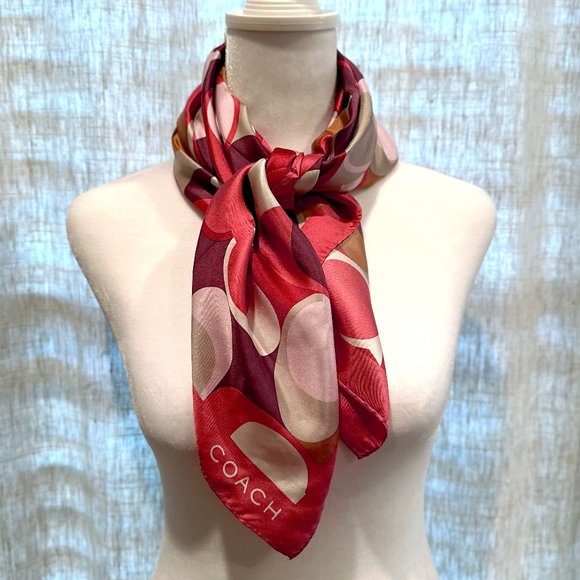 Coach Accessories - Coach Signature C Logo 100% Silk Scarf 26” Square